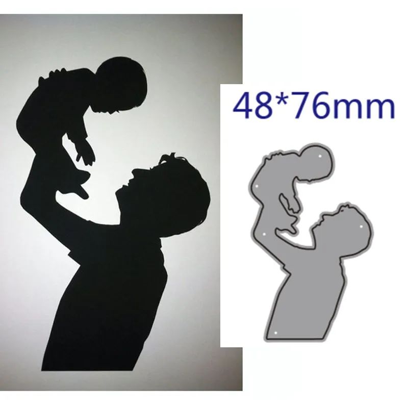 

Металлические штампы для вырезания штамповочная форма для украшения папы и ребенка для скрапбукинга бумаги рукоделия ножа форма лезвие Дырокол трафареты штампы