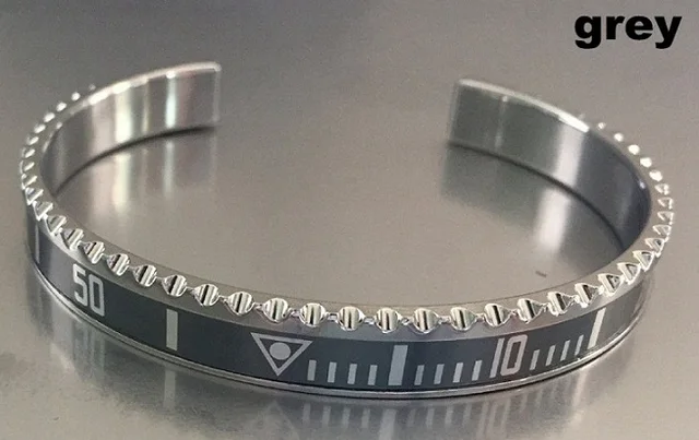 2021 Dial Steel Speedometer Bracelets & Bangles bracciale uomo Stainless Steel Bangles Cuff Bangle Bezel Pulseiras Bijoux grey