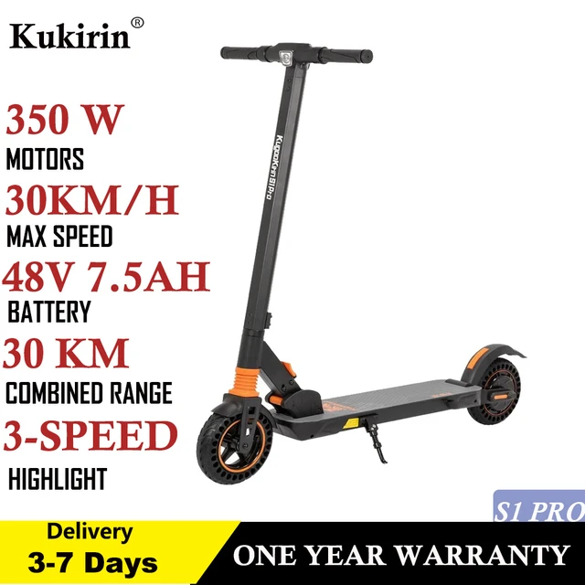 KUGOO KIRIN S1 Pro Electric Scooter | 270WH Power | 30KM/H Max Speed