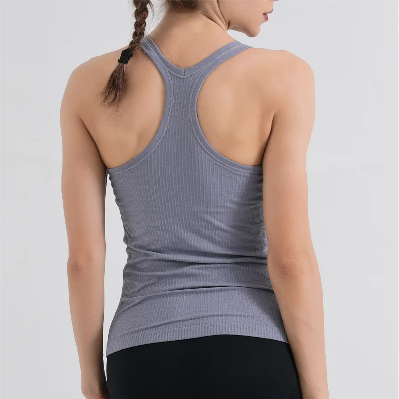 New Style Sports Vest with Chest Pad for Women To Wear High Elastic Racer Back All-in-one Yoga Vest