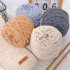 4PCS 400g DIYSoft Ice Strip Line CottonYarn Chenille Knitting Yarn DIY Wool Yarn for Handmade Knitting Blanket Scarf ThickThread 2