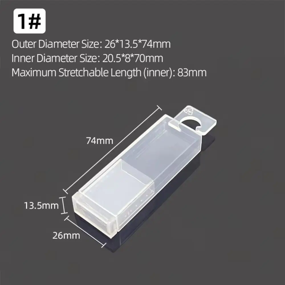 Tool storage box 3Pcs/Set adjustable height drill telescopic plastic twist drill rectangular clear parts storage case