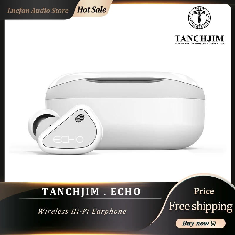 

TANCHJIM ECHO Bluetooth 5.2 Headset TWS True Wireless Earphones QCC3040 APTX Adaptive IPX4 Waterproof HiFi Music IEM Earbuds