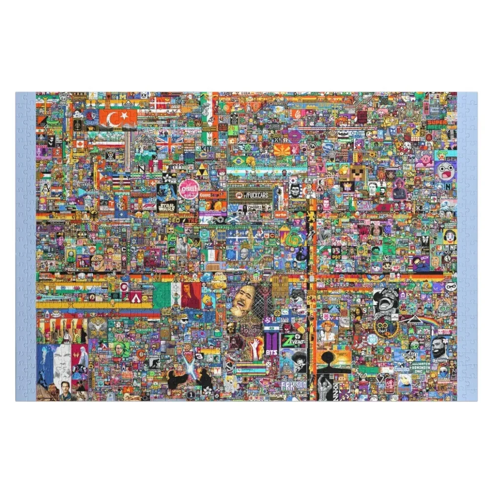 

r/Place the full 8K version (Cleaned) Jigsaw Puzzle Adult Wooden Baby Toy Puzzle