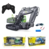 HUINA RC Excavator 1/18 11CH Rechargeable Remote Control Car 1558 Rotating Model Outdoor Toys with Light Kids Gifts TH20314 2
