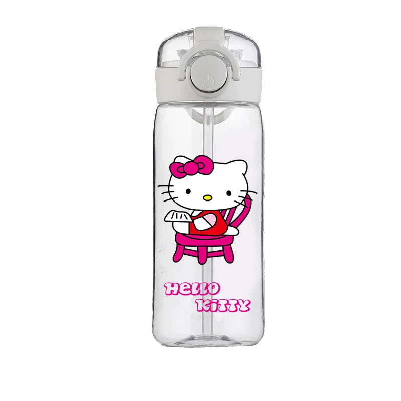 Hello Kitty  Cup Clear Brand High Quality Water Bottle Outdoor Sport Leak Proof Cute Plastic School Water Bottle for Kids 400ML 6