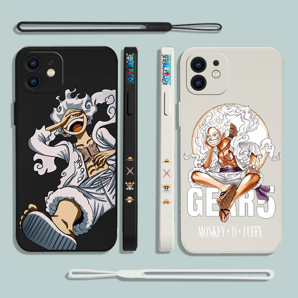 Luffys 5 Gear Nika Form Custodia Per Telefono Per Samsung A53 A50 A12 A52 A52S A51 A72 A71 A73 A81 A91 A32 A22 20 A30 4G 5G Con Cinturino A Mano