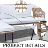 3 Pieces Patio Furniture Set, L-Shaped Outdoor Chaise Lounge Wicker Rope Boho Patio Bistro Set for Balcony,Poolside,Porch, White 6