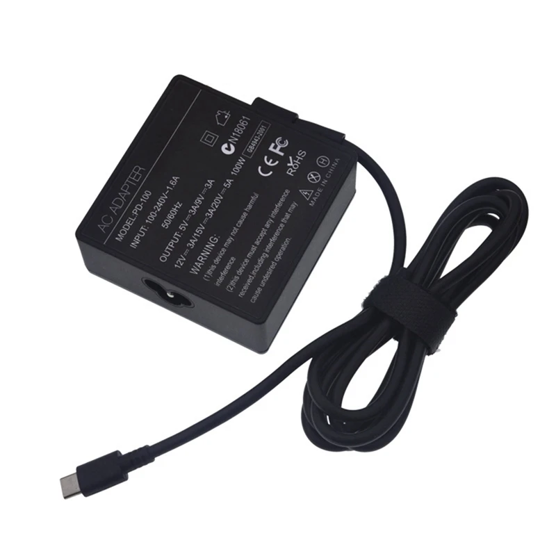AU61-20V 5A 100W Universal USB Type C Laptop Power Adapter Charger For Laptop Power Supply