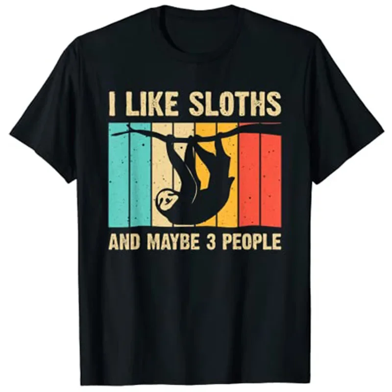 

Funny Sloth Design for Sloth Lover Men Women Kids Introvert T-Shirt Graphic Outfit Fashion Short Sleeve Yoga Tee Y2k Top Gifts
