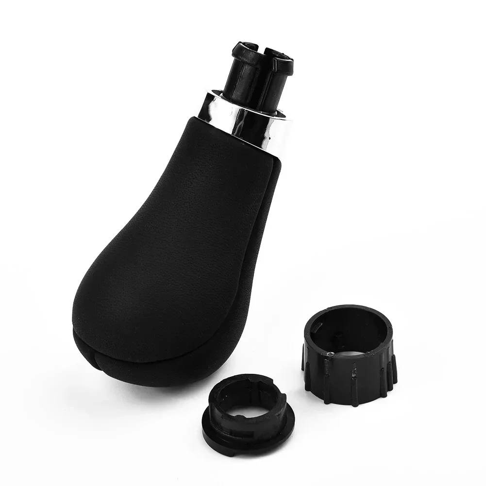 Premium Black Leather Gear Shift Knob 6 Speed Manual Compatible with For Mercedes W203 Facelift W204 X204 W212 A207