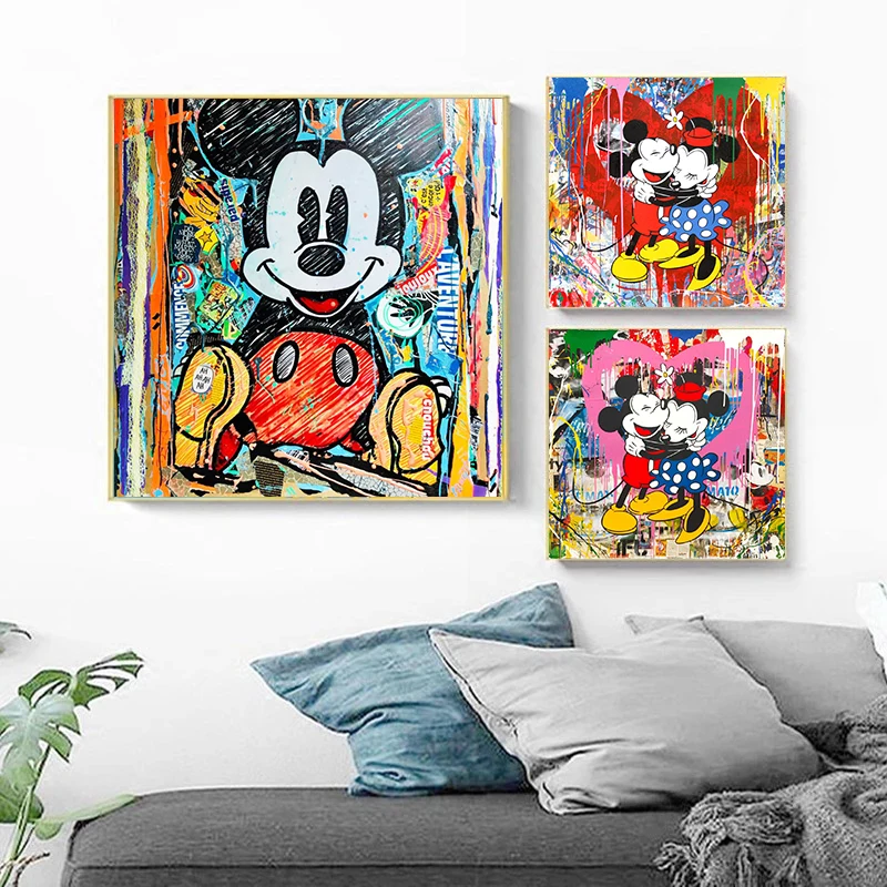 

Красочная Картина на холсте с изображением Диснея Микки