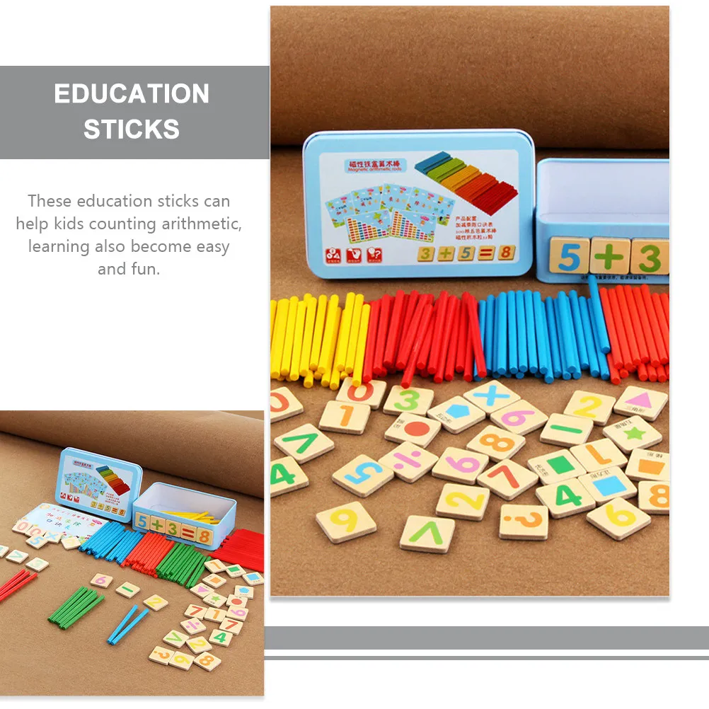 1 세트 수학 학습 계산 막대 어린이 교육용 덧셈 뺄셈 산술 교육 보조 도구 유치원 교구