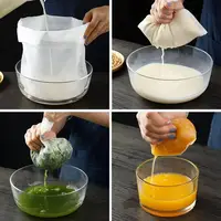 Sacs filtrants réutilisables en nylon pour lait de soja, lait végétal, thé, café, huile, yaourt – Filet filtrant de cuisine en maille pour aliments 4