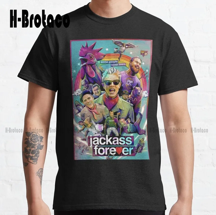 Jackass 2022 Johnny Knoxville Jackass Classic T-Shirt Maglietta Nera Maglietta Moda Estate Xs-5Xl Cotone Traspirante Regalo Personalizzato