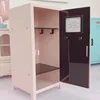 Cute Makeup Storage Cabinet Organizer Box w/lock Cosmetics Display Rack Makeup Brush lipstick for Girl Cabinet Home Bathroom 4