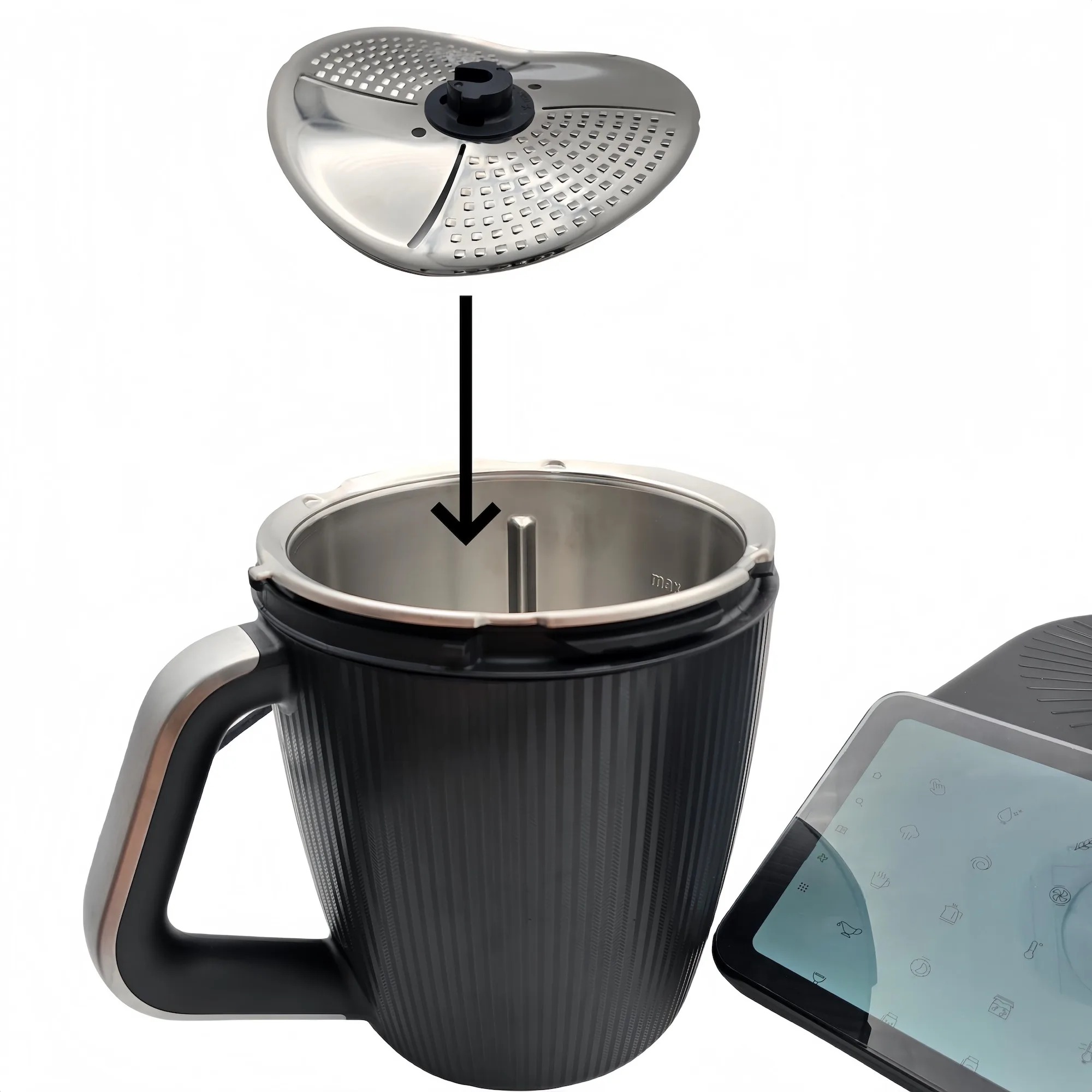 TM7 보호 커버 필러 커터, Thermomix TM6 TM5 TM7 야채 스테인레스 스틸, 주방 액세서리 용 블레이드 커버 부착물