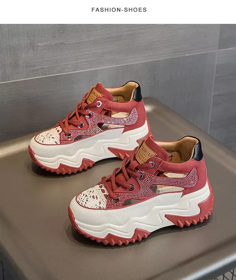 2024 New Platform Comfortable Women Sneakers Fashion Thick Bottem Casual Shoes Women Increase Vulcanize Shoes zapatos de mujer