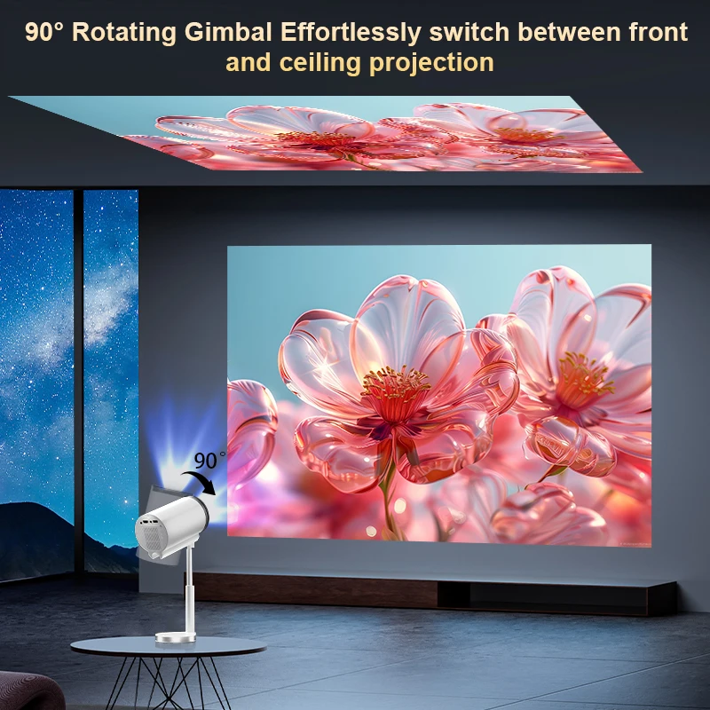 Portable projector Touyinger Everycom X9 Pro Mini 1080 Projector Full HD 4K Android 13 TV Video Bluetooth Projectors Home Theater Beamer Auto Focus