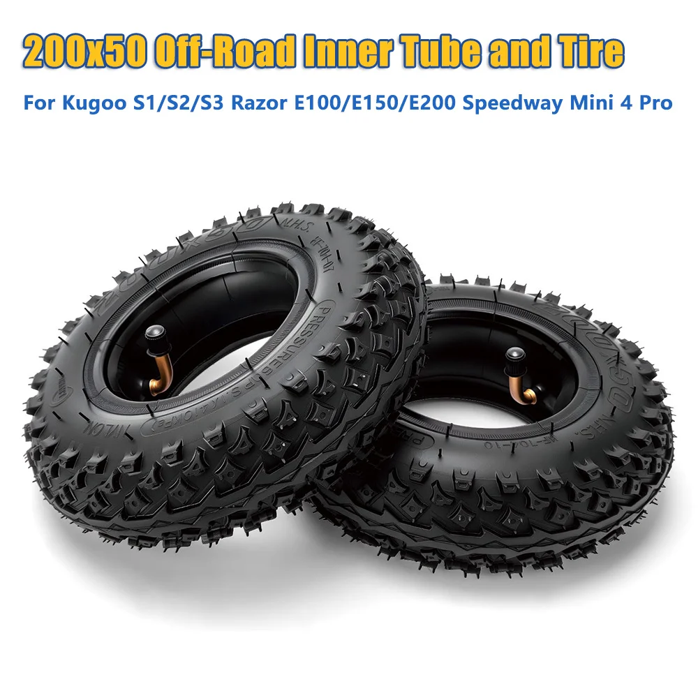 200 x 50 Offroad-Reifen für Kugoo S1/S2/S3 Razor E100/E150/E200 Speedway Mini 4 Pro Mini Scooter 200 x 50 Reifen und Schlauch – Detail 1