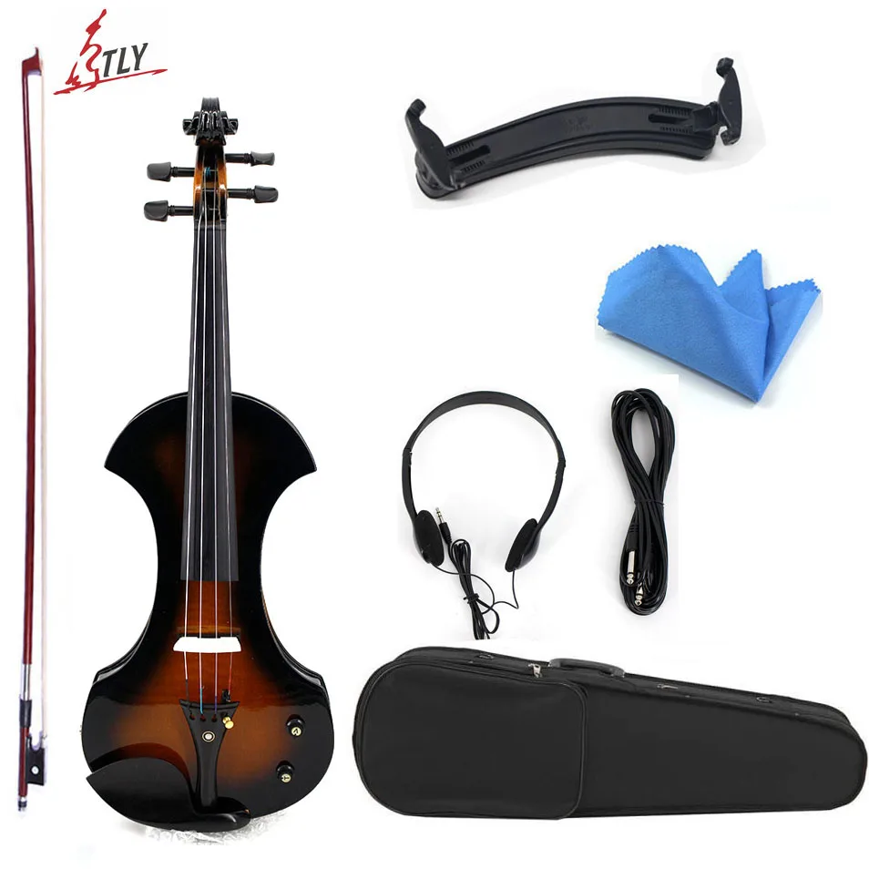 4/4 サイズケース弓弦付き初心者学生高度な木製エレクトリック