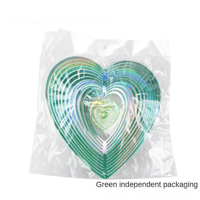 Szél-Fordított Kertészeti Szél Haragja Az Ültetvény Erős Fényvisszaverő Madár Visszataszító Szív Alakú Dekorációk Szélcsalád Erkély - Image 2