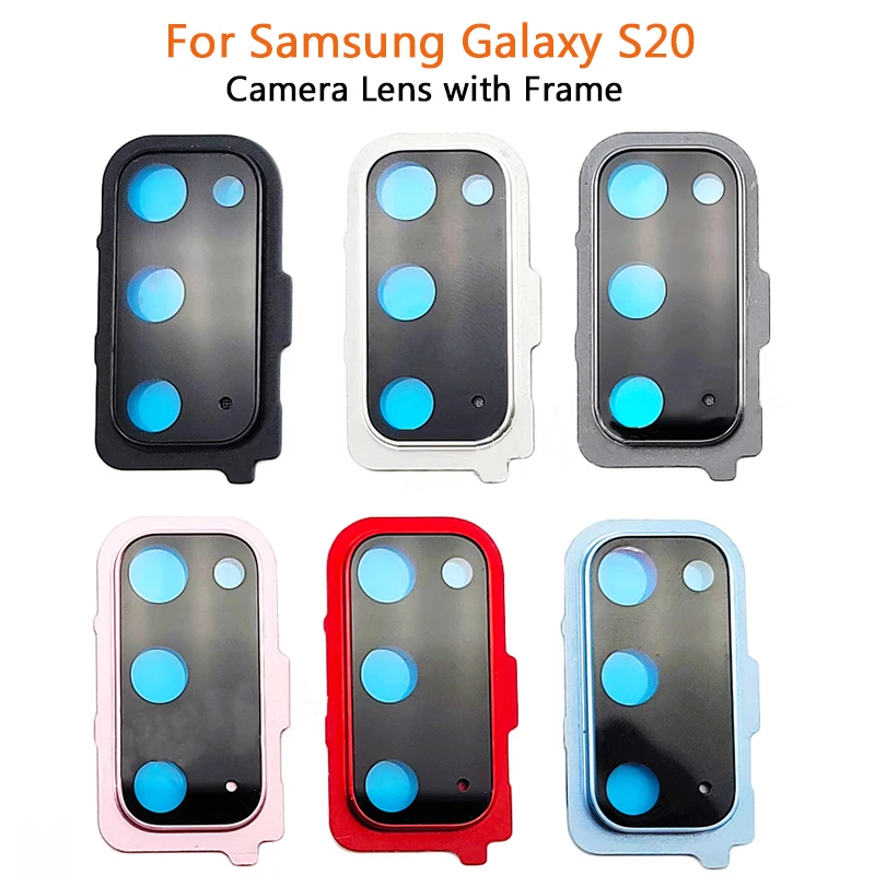 

100% Original For Samsung Galaxy S20 G980 Back Camera Lens Cover with Frame Holder Replacement Parts