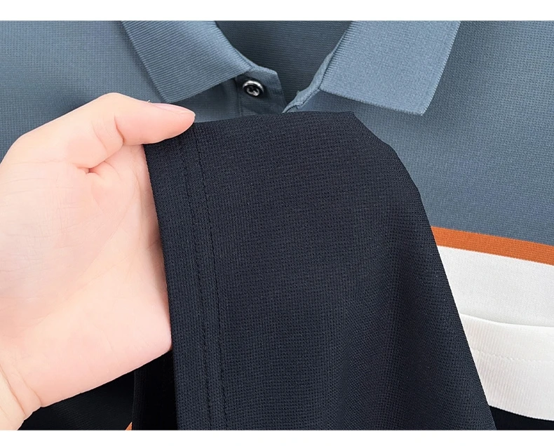 Fashion luxury striped short sleeve polo shirt summer new trend pocket design comfortable breathable Korean casual golf T-shirt 29 S296dea2064824f80b459806227c3c114w