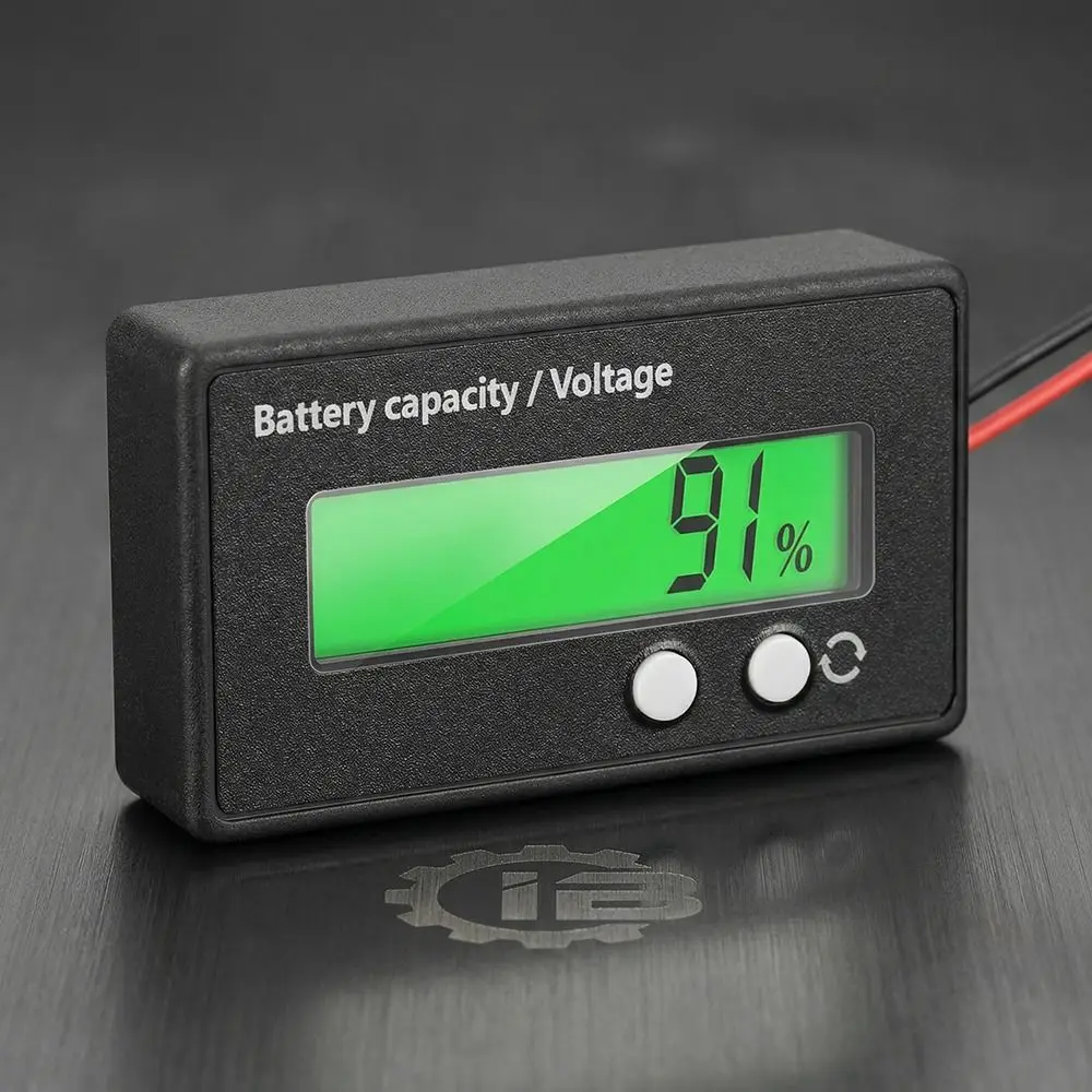 Battery Gauge Voltage Meter with LCD Display and Alarm