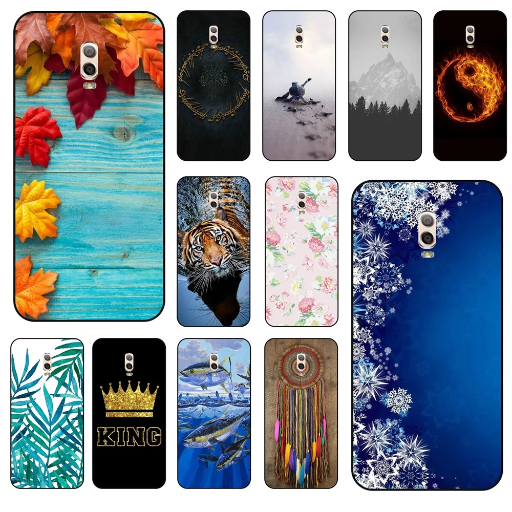 Per Galaxy C8 Black Bumper Luxury Cell Cover Silicone Black Coque Trend Bumper Tiger Per Samsung Galaxy C8 First Tpu Cell Phone