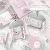 Lace Kpop Photocard Holder Sweet Chic Sliver Color Student ID Card Cover Case with Key Ring Bow Ribbon Photo Card Protector 1
