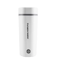 Compact Travel Electric Kettle - Rapid Boiling Thermos and Heating Cup - EU (WHITE)