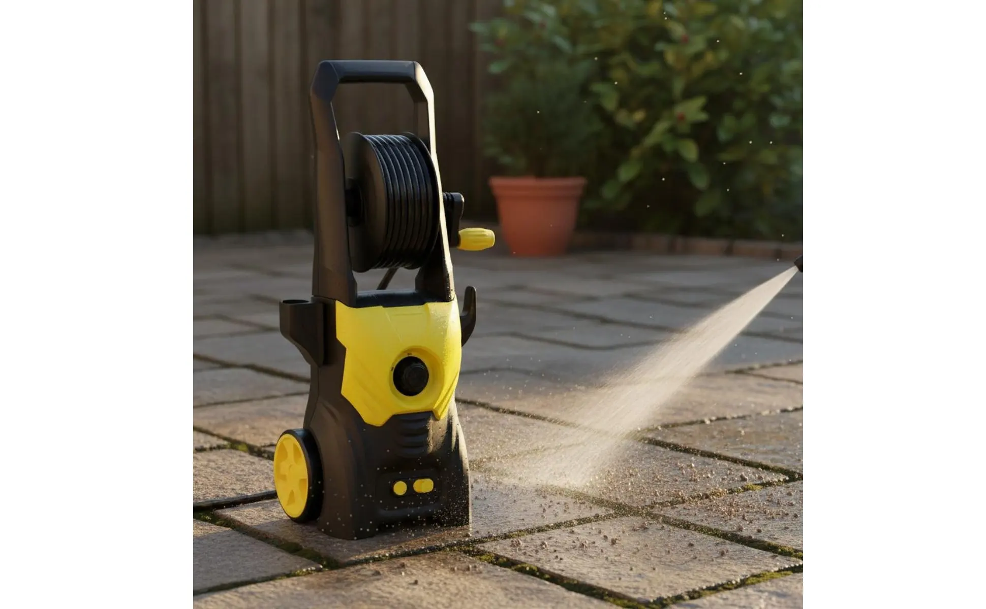 High Pressure Washer Long-Lasting Aluminum Pump Electric High Pressure Washer Wheeled Power Cleaner Easy Storage