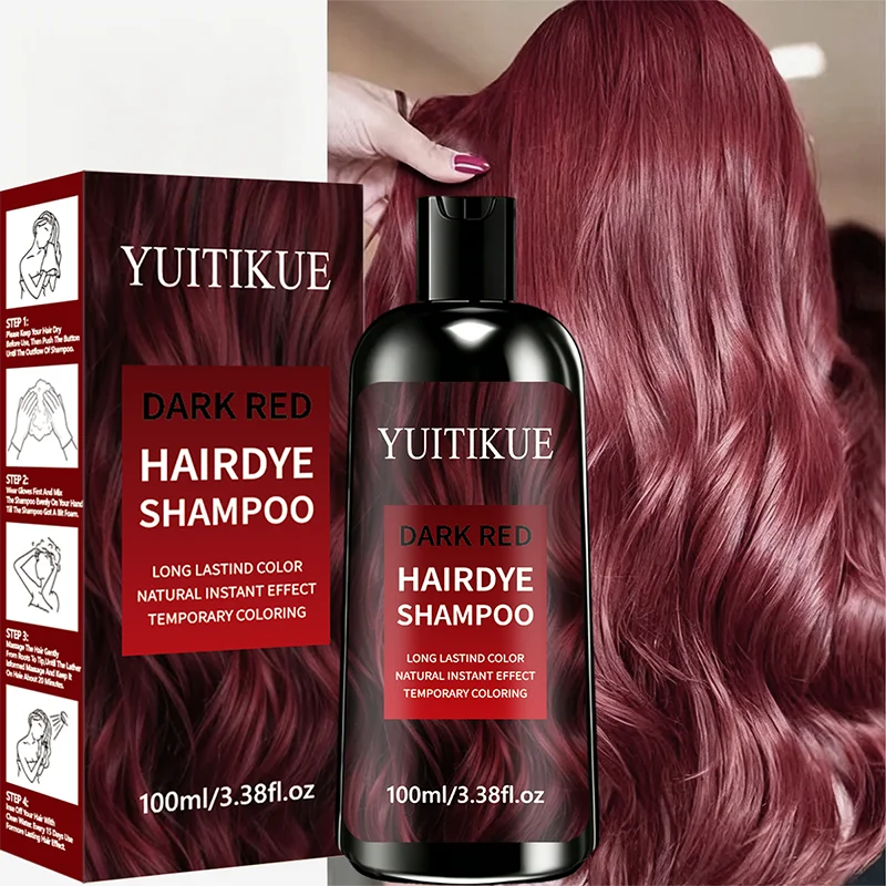 YUITIKUE Shampoing Colorant pour Cheveux Rouge Foncé 100ml Coloration Temporaire Instantanée Couleur Vibrante Longue Durée Shampoing Colorant Hydratant pour Cheveux 1 YUITIKUE Shampoing Colorant pour Cheveux Rouge Foncé 100ml Coloration Temporaire Instantanée Couleur Vibrante Longue Durée Shampoing Colorant Hydratant pour Cheveux 1