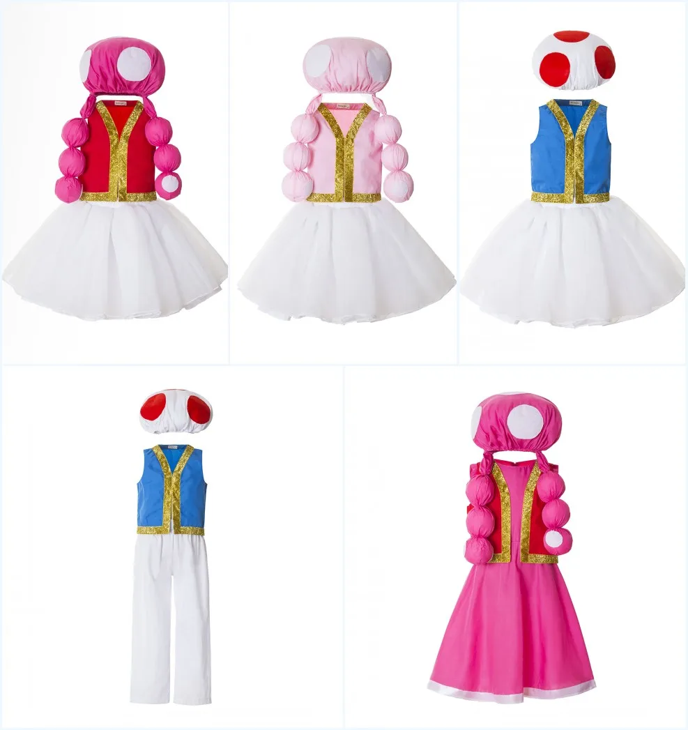 Super Mario Bros Halloween Cosplay Anime Clothing Cute Child Girl Tutu  Princess Dress Birthday Party School Performance Costumes - Action Figures  - AliExpress