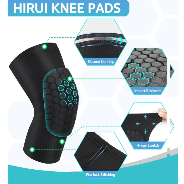 1 Pair Sports Knee Pads for Youth & Adult, Protective Compression Knee Sleeve for Basketball Volleyball Football Running Cycling 3