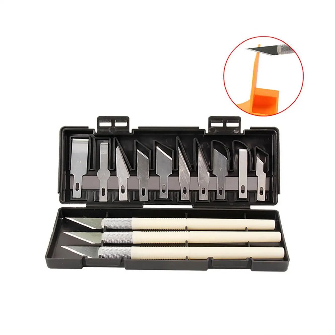 16pcs Precision Model Carving Cutter Set for 3D Printer, Stainless Steel Trimming tools Precision Cutter Kit With Box