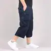 Men's Cargo Shorts Summer Loose Casual Pants Elastic Waist Large Size Outdoor Jogging Sweatpants Trend Multi Pockets 2