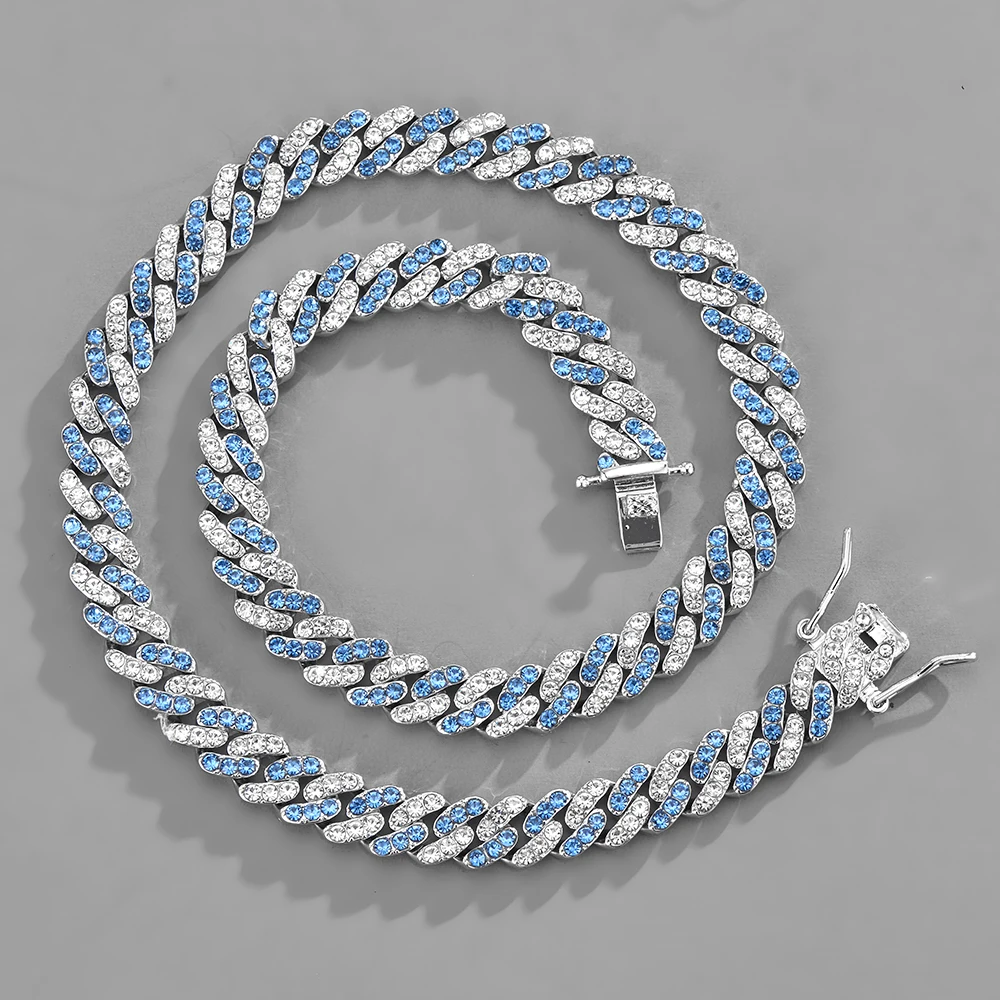 Pulsera Cubana Helada Con Eslabones De Púas (plata) De 8 Mm