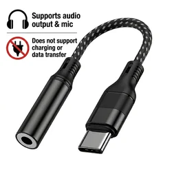 USB - C to 3.5mm Headphone & Charger Adapter - 2 - in - 1 Audio & Fast Charging Solution (Only Audio Adapter)