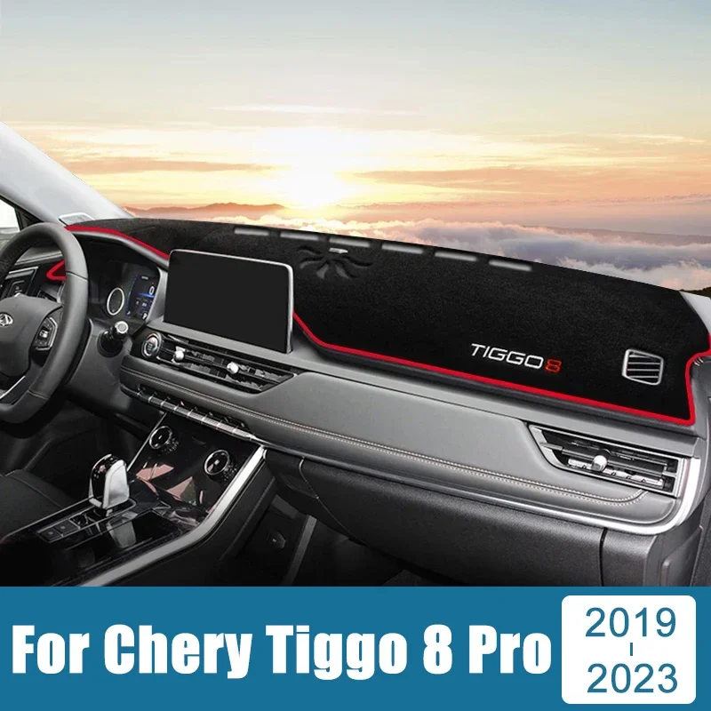 

Чехол для приборной панели автомобиля Chery Tiggo 8 Pro 2019 2020 2021 2022 2023 Tiggo8 Pro, солнцезащитный козырек, Нескользящие аксессуары