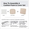 Thickened Material Outdoor Courtyard Garden Cushion Cover Replacement Cushion Sofa Furniture Waterproof Outer Zipper Design 4