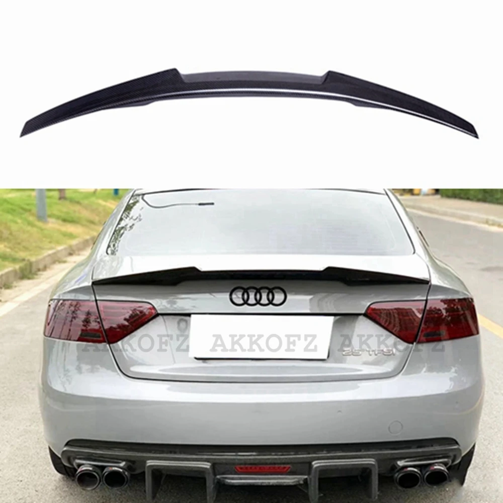 

For Audi A5 4 Doors 2 Doors 2009-2016 M4 Style Carbon Fiber / Forged Carbon Fiber Rear Trunk Spoiler（Not for S5 RS5）