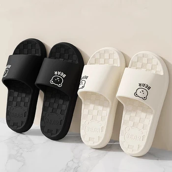 Women Summer Concise EVA Slippers Men Soft Home Slides Couples Bathroom Non-slip Sandals Adults Comfortable Outdoor Beach Shoes 1