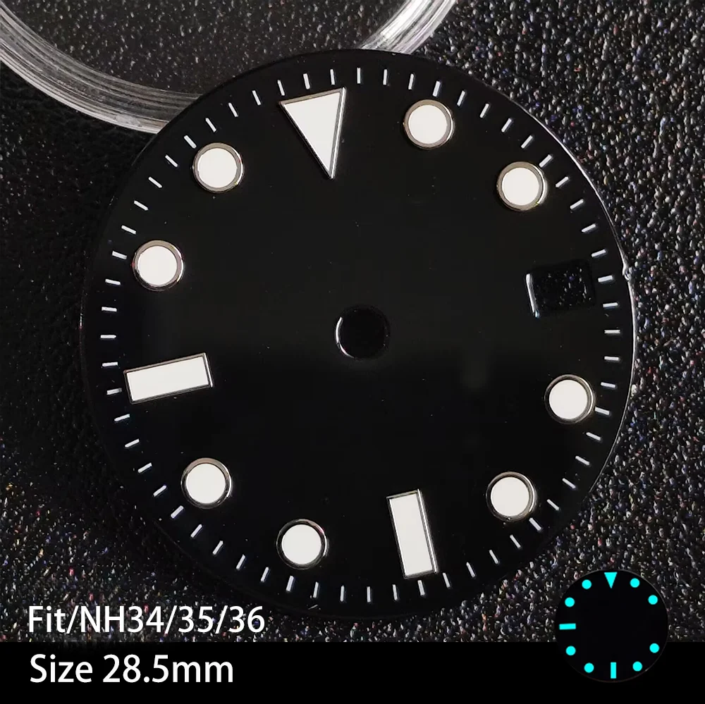 Custom Blue Luminous Multi-Color Calendar Watch Dial Replacement Accessory