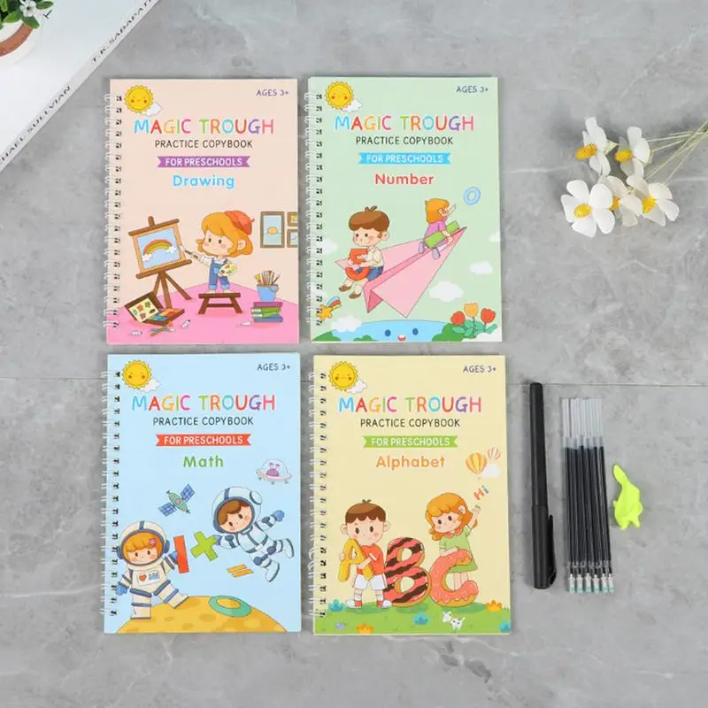Grooved Handwriting Book Practice Handwriting Practice For Kids Handwriting  Practice Book With Groove Design Copybook For - AliExpress