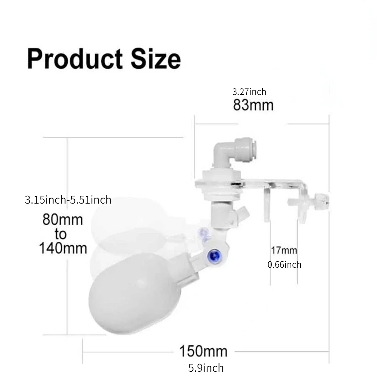Auto Aquarium Water Changer Kit Power Free Fish Tank Float Ball Valve Type Auto Water Filler Level Controller 1/4 Inch aquarium water replenishing tool,water float ball valve