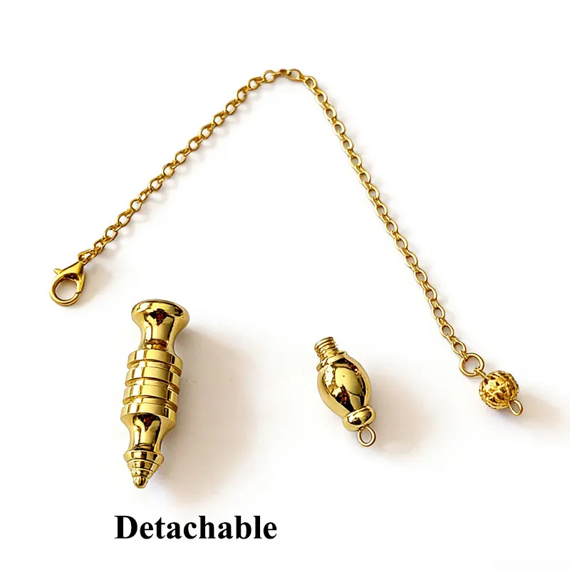 Luxurious Gold Metal Isis Pendulum for Professional Divination and Dowsing Practices