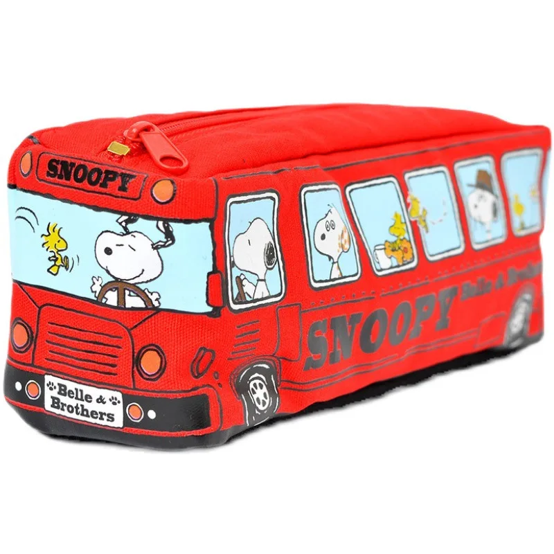 SNOOPY SCHOOLBUS（小物入） Peanuts SNOOPY School Bus Multi Pouch Japan Original New