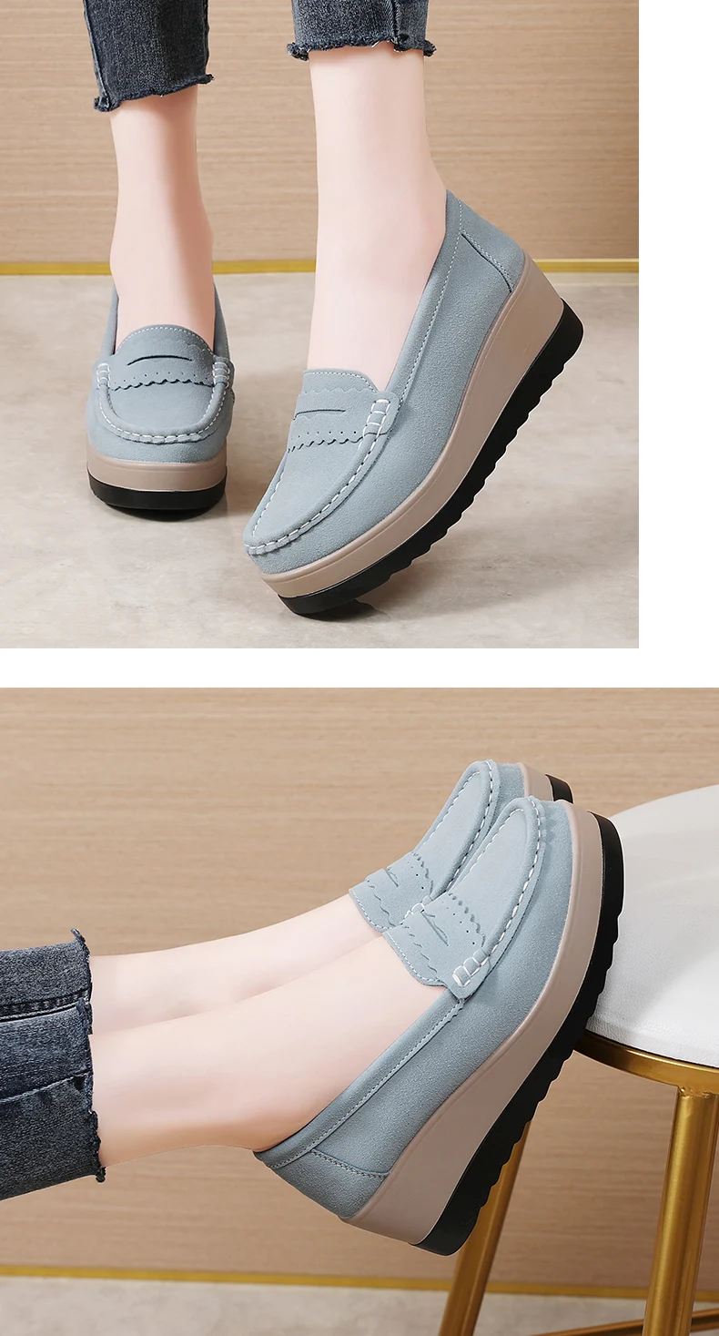 Shoes Woman Fashion Women Shoes Casual Heighten Breathable PU Leather Walking Sneakers Platform Ladies Shoes zapatos de mujer – Detail 19